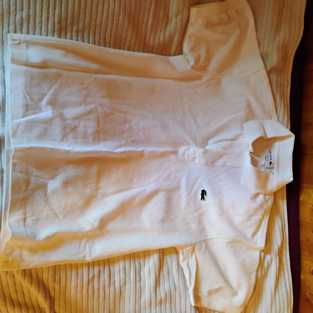 Lacoste White Short Sleeve Polo Shirt